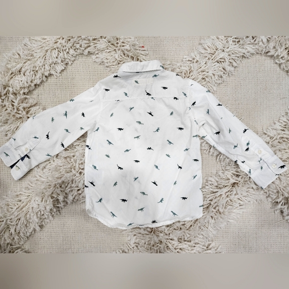 🦖 H&M 3T-4T boys button-up dinosaur shirt and green pants - Picture 5 of 10